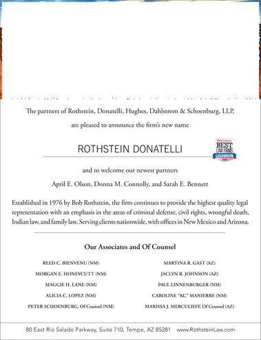 Rothstein Donatelli LLP Tempe, AZ Office