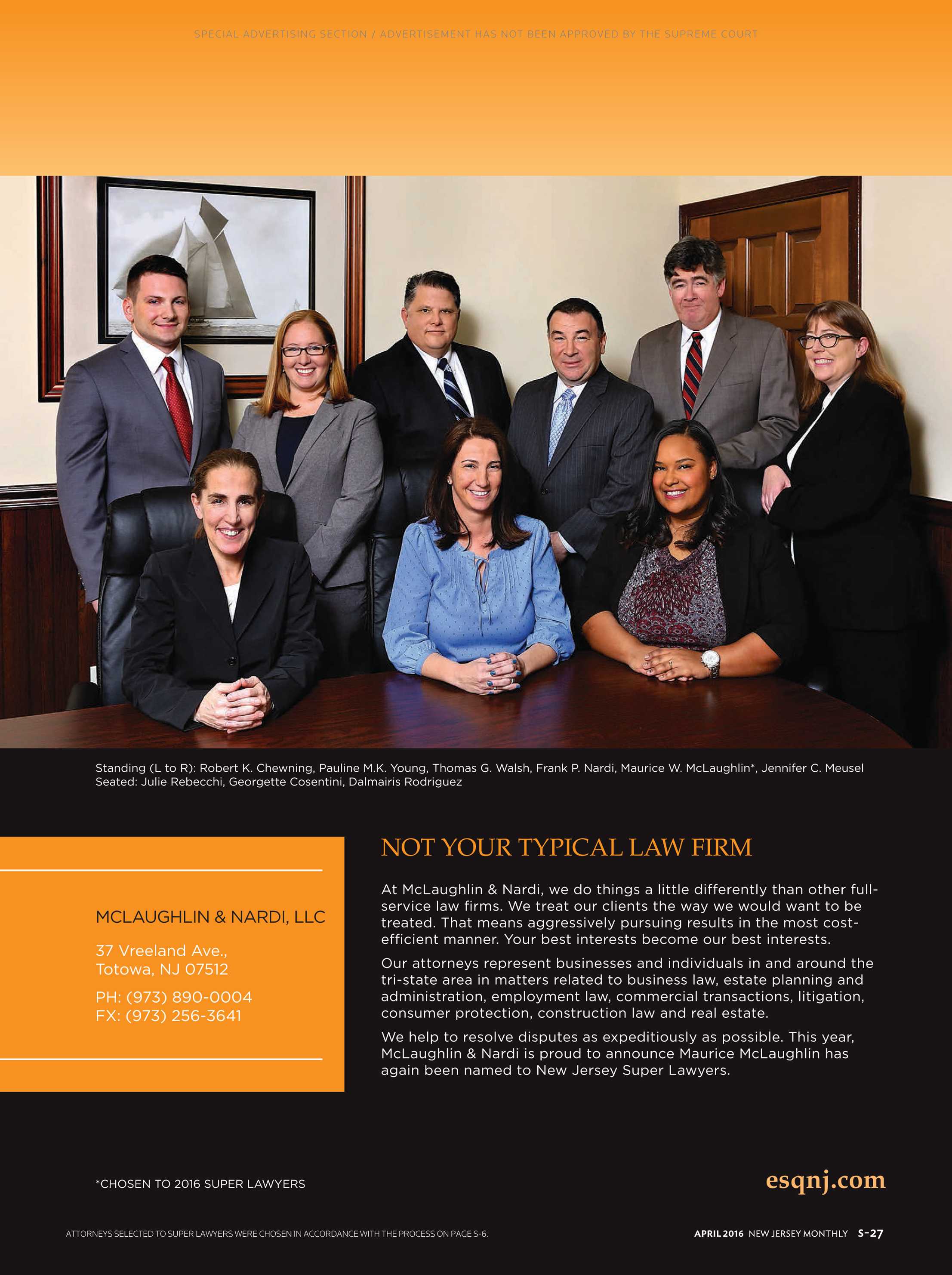 McLaughlin & Nardi, LLC Totowa, NJ Office