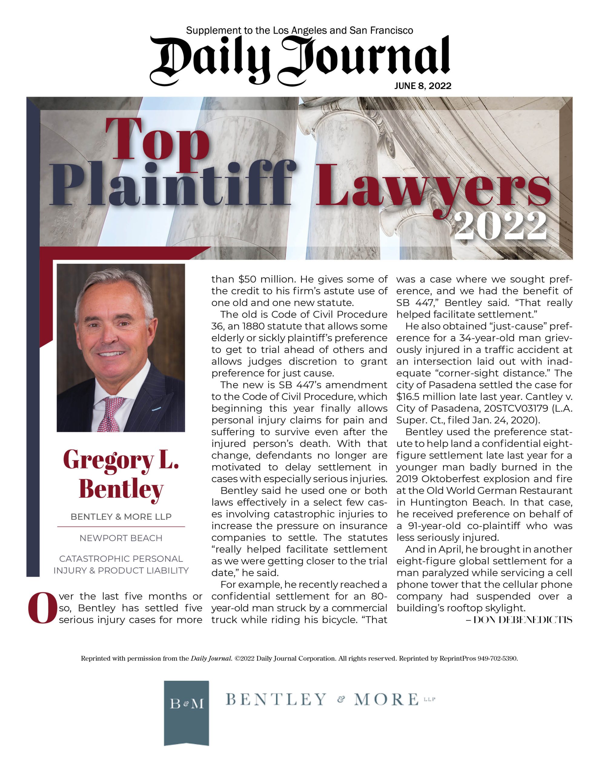 Bentley & More LLP Newport Beach, CA Office