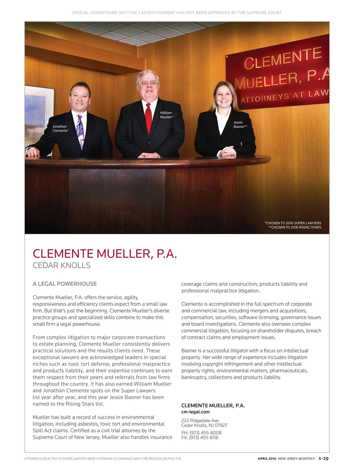 Clemente Mueller, P.A Cedar Knolls, NJ Office