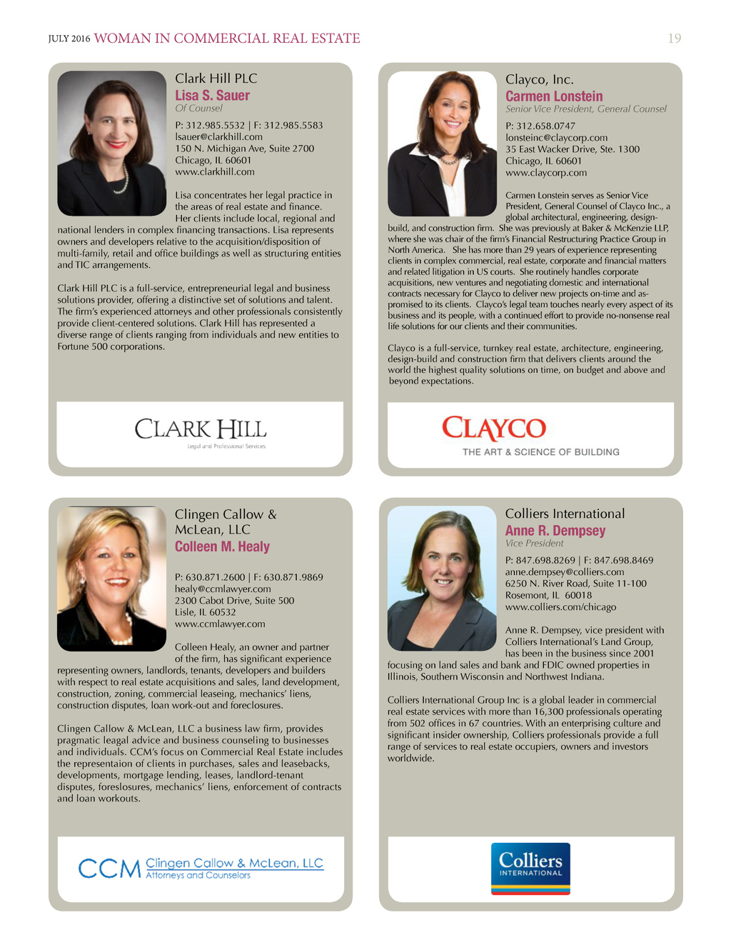 Clingen Callow & McLean, LLC Chicago, IL Office