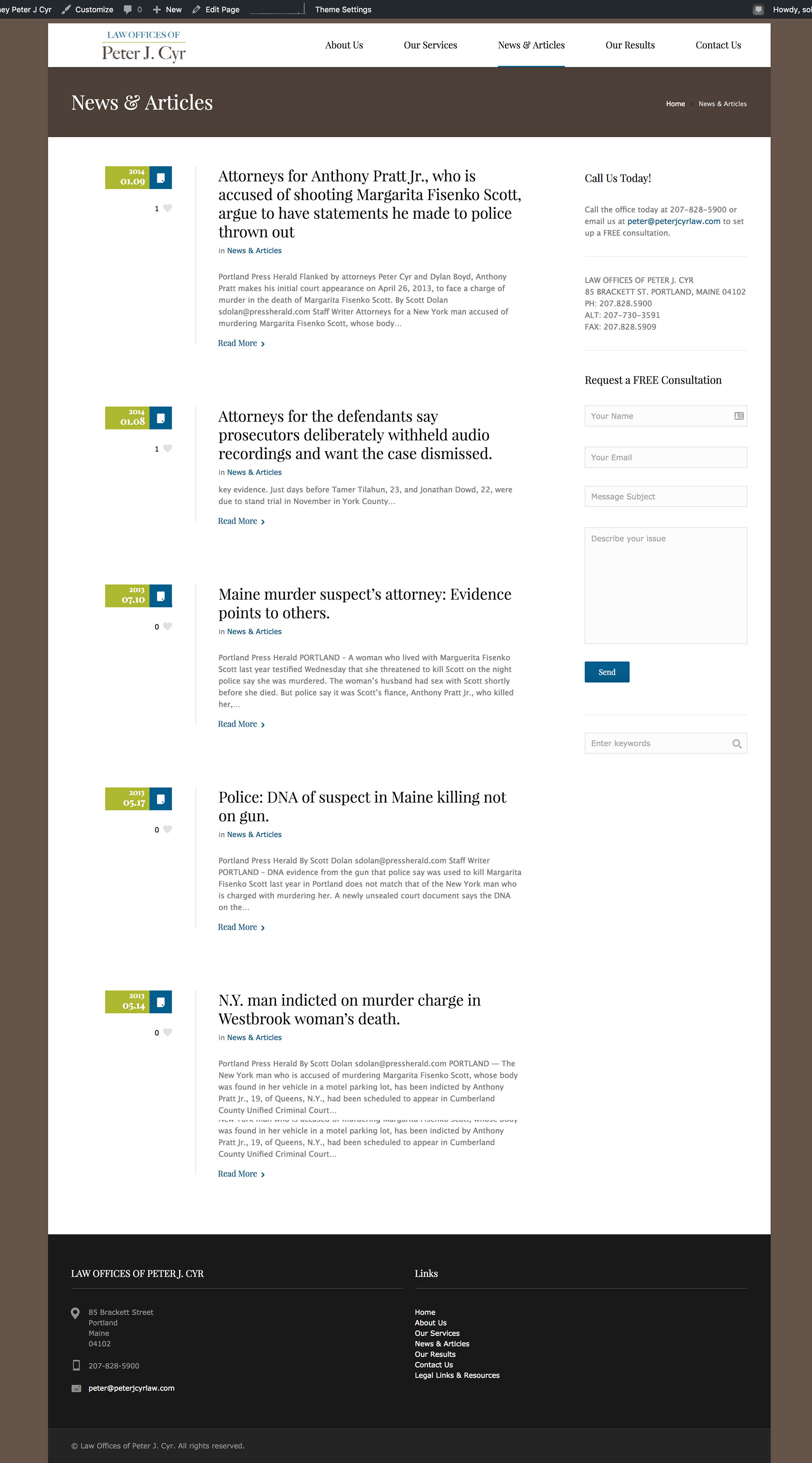 Law Offices of Peter J. Cyr Portland,  Office