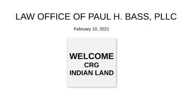 Law Office of Paul H. Bass, PLLC Charlotte,  Office