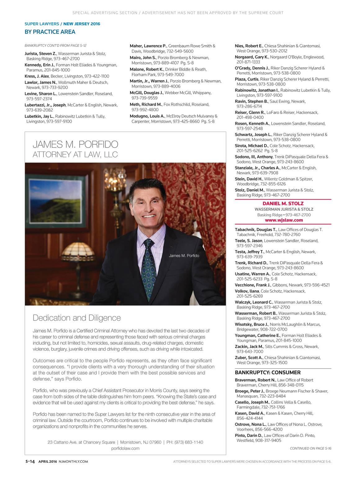 James M. Porfido Law Offices Morristown, NJ Office