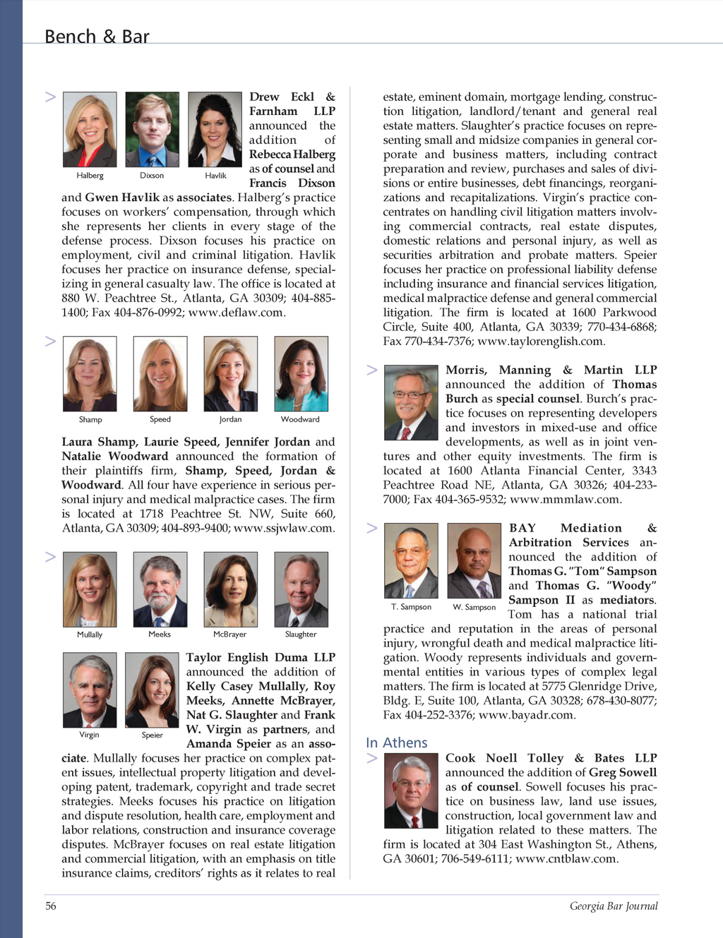 Cook & Tolley, LLP Athens, GA Office