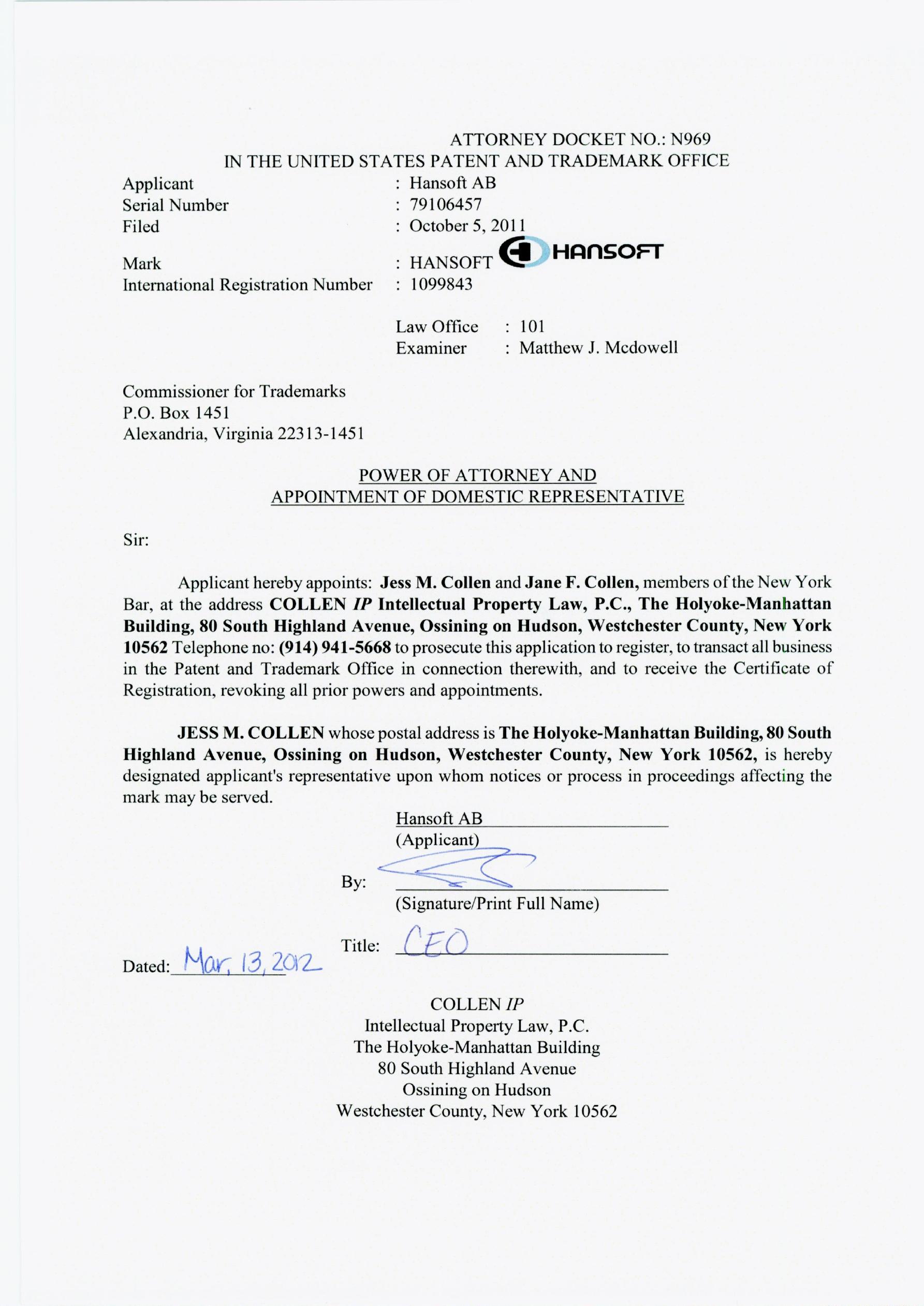 Collen IP Intellectual Property Law, P.C Ossining, NY Office