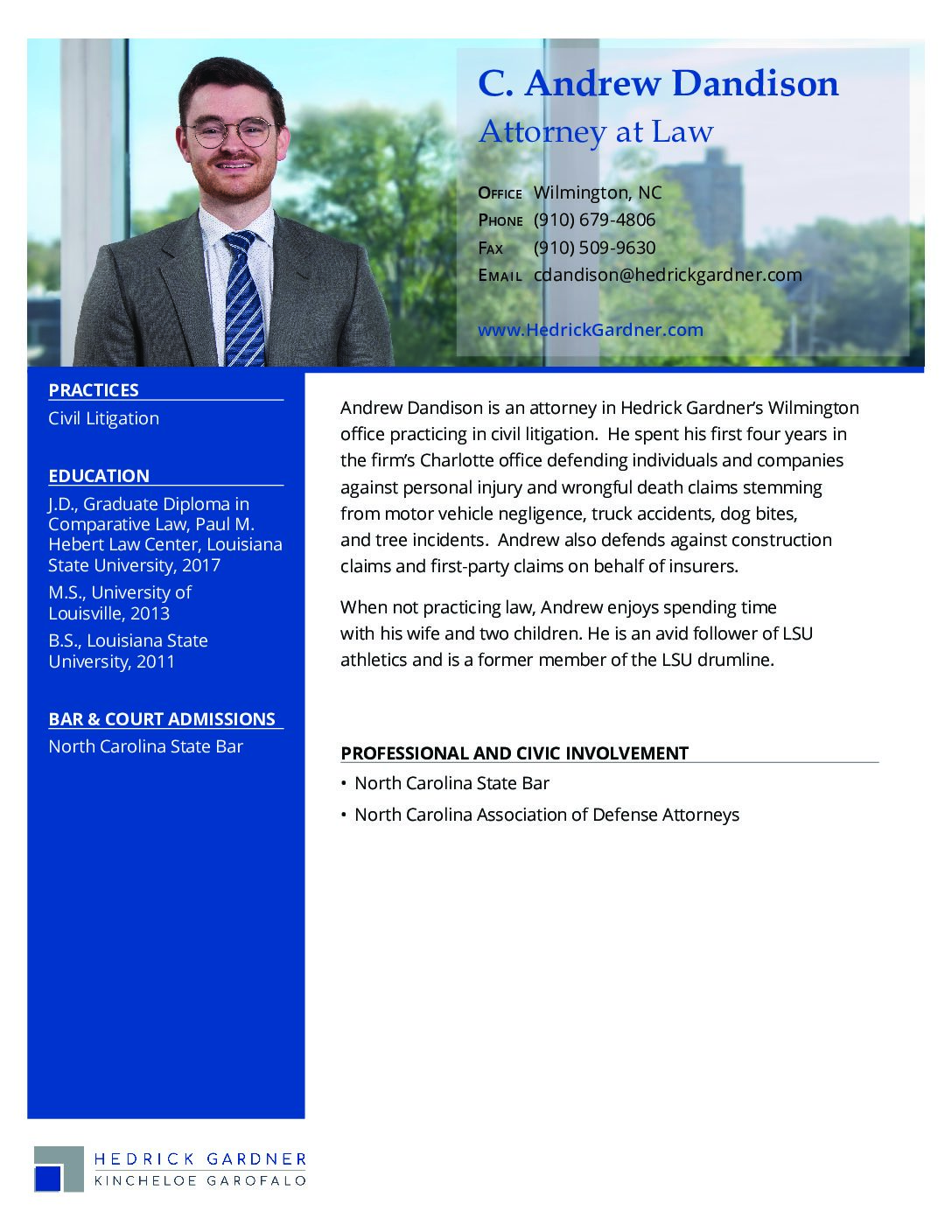 Hedrick Gardner Kincheloe & Garofalo LLP Wilmington, NC Office