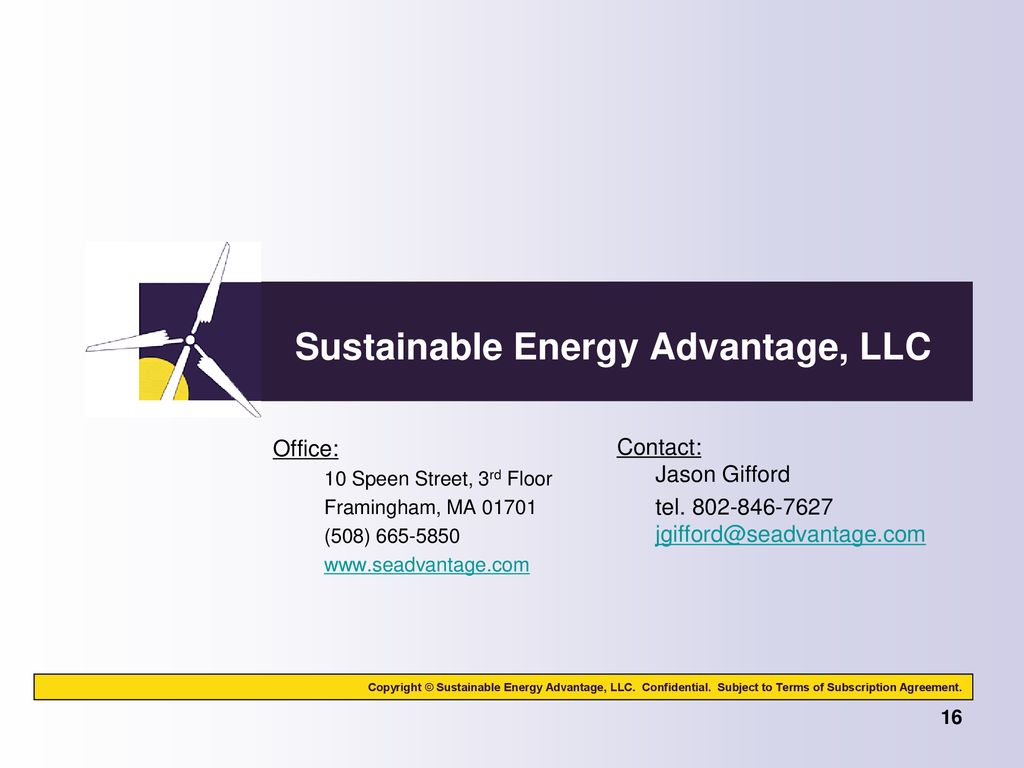 Sustainable Energy Advantage, LLC Framingham,  Office