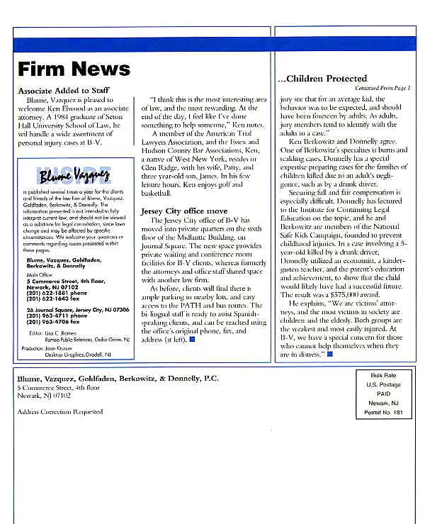 Blume Forte Fried Zerres & Molinari Jersey City, NJ Office