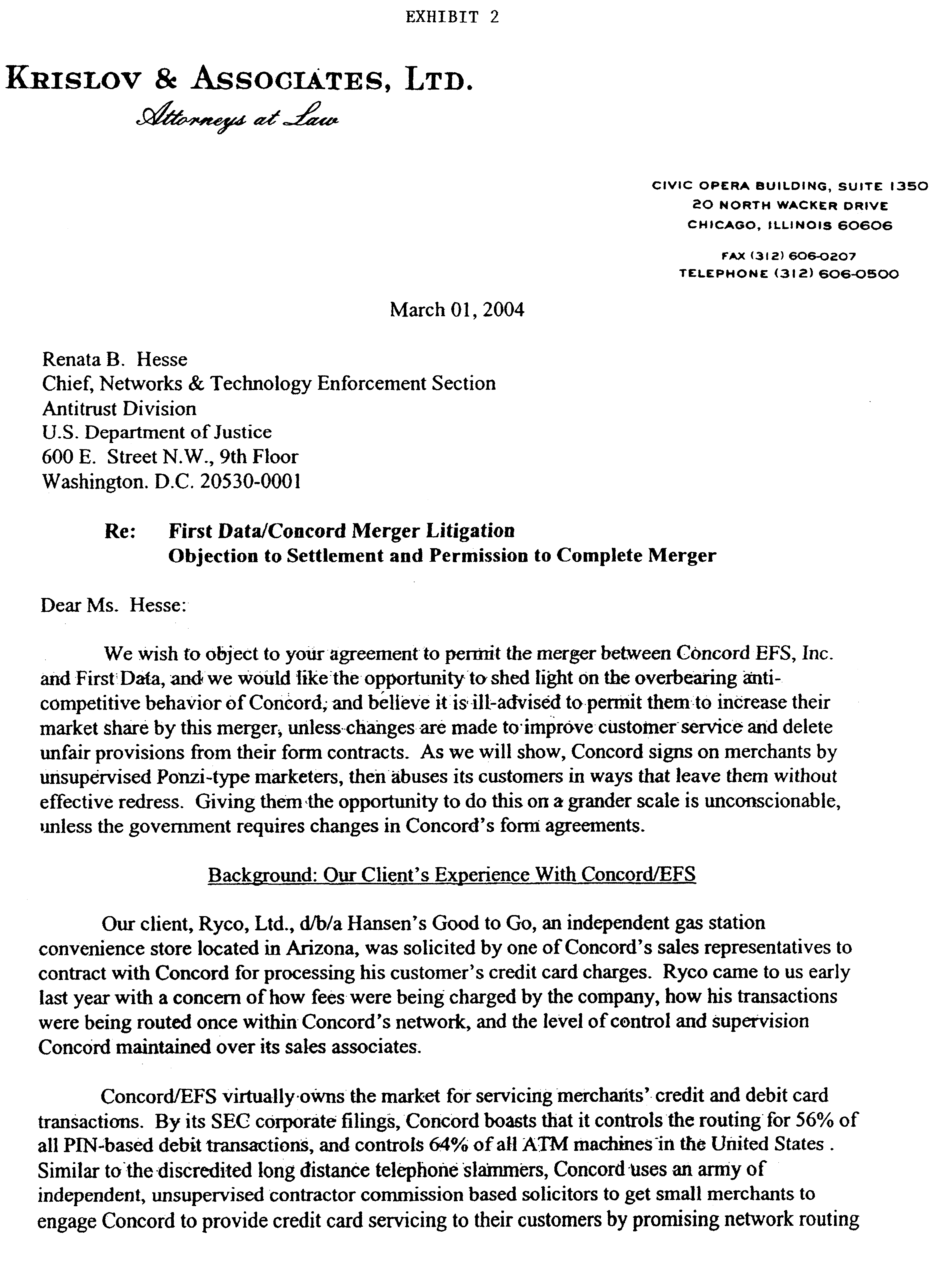 Krislov & Associates, Ltd Chicago, IL Office