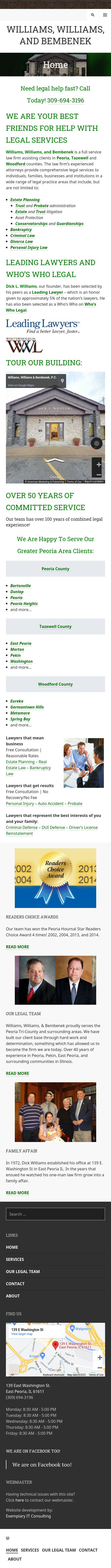Williams, Williams & Bembenek PC East Peoria, IL Office