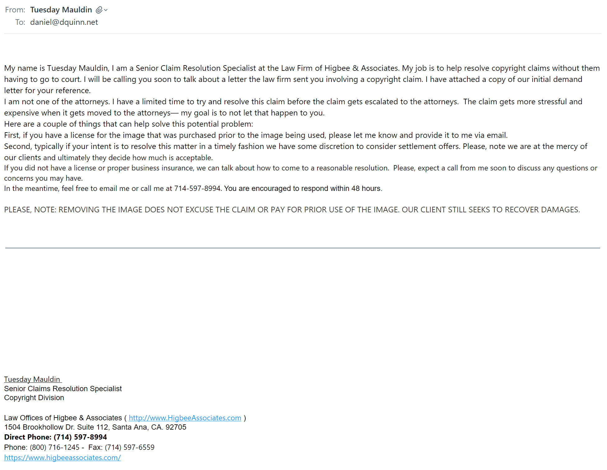 Higbee & Associates Santa Ana,  Office