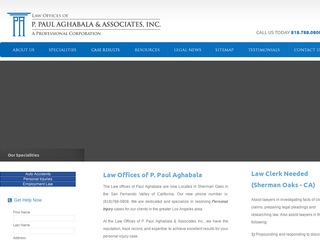 Law Offices of P. Paul Aghabala, PC Sherman Oaks, CA Office