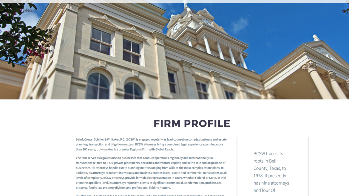 Baird, Crews, Schiller & Whitaker, P.C Temple, TX Office