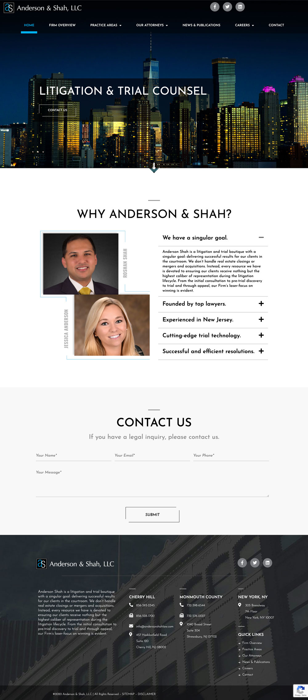 Anderson & Shah, LLC Shrewsbury, NJ Office
