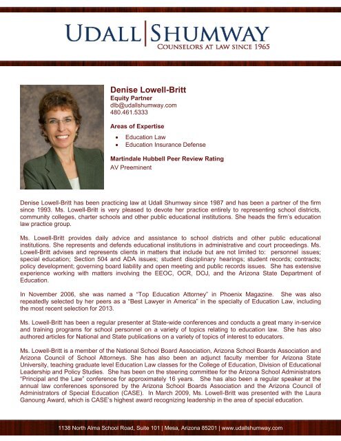 Udall Shumway Mesa, AZ Office