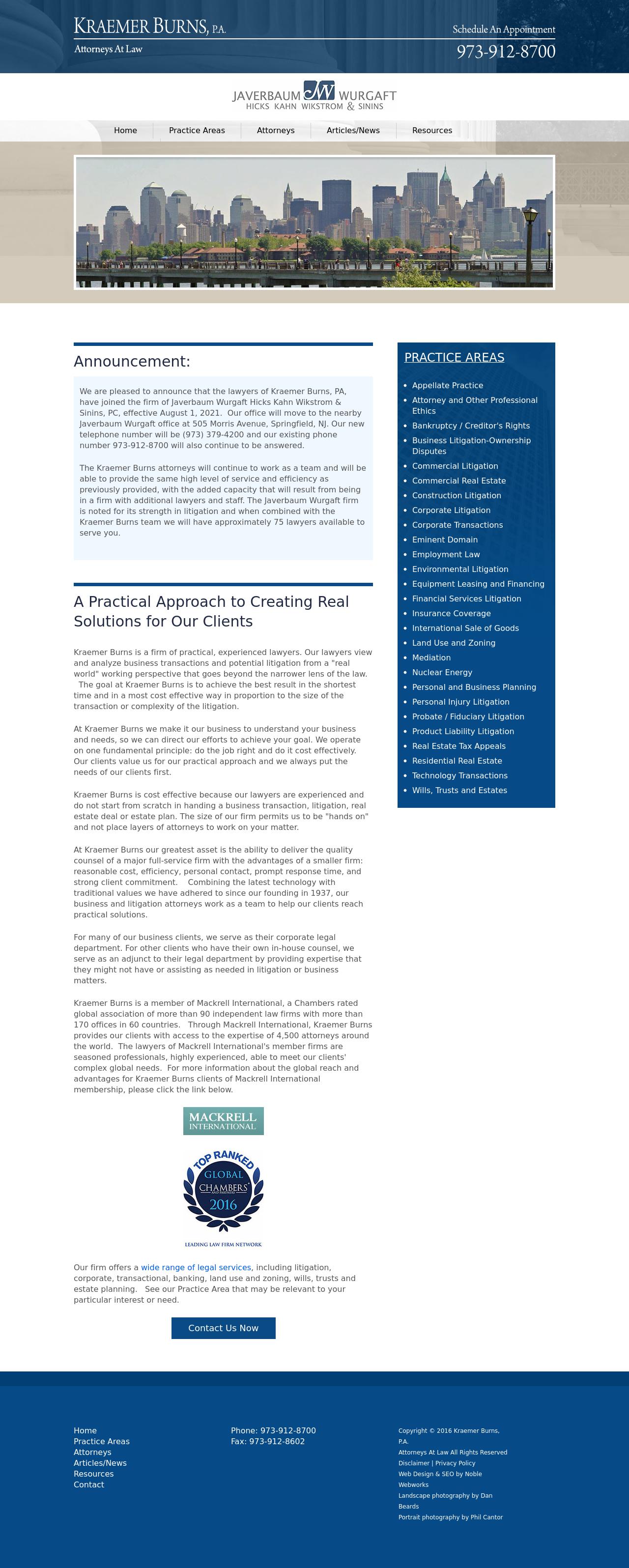 Kraemer Burns, P.A Springfield, NJ Office