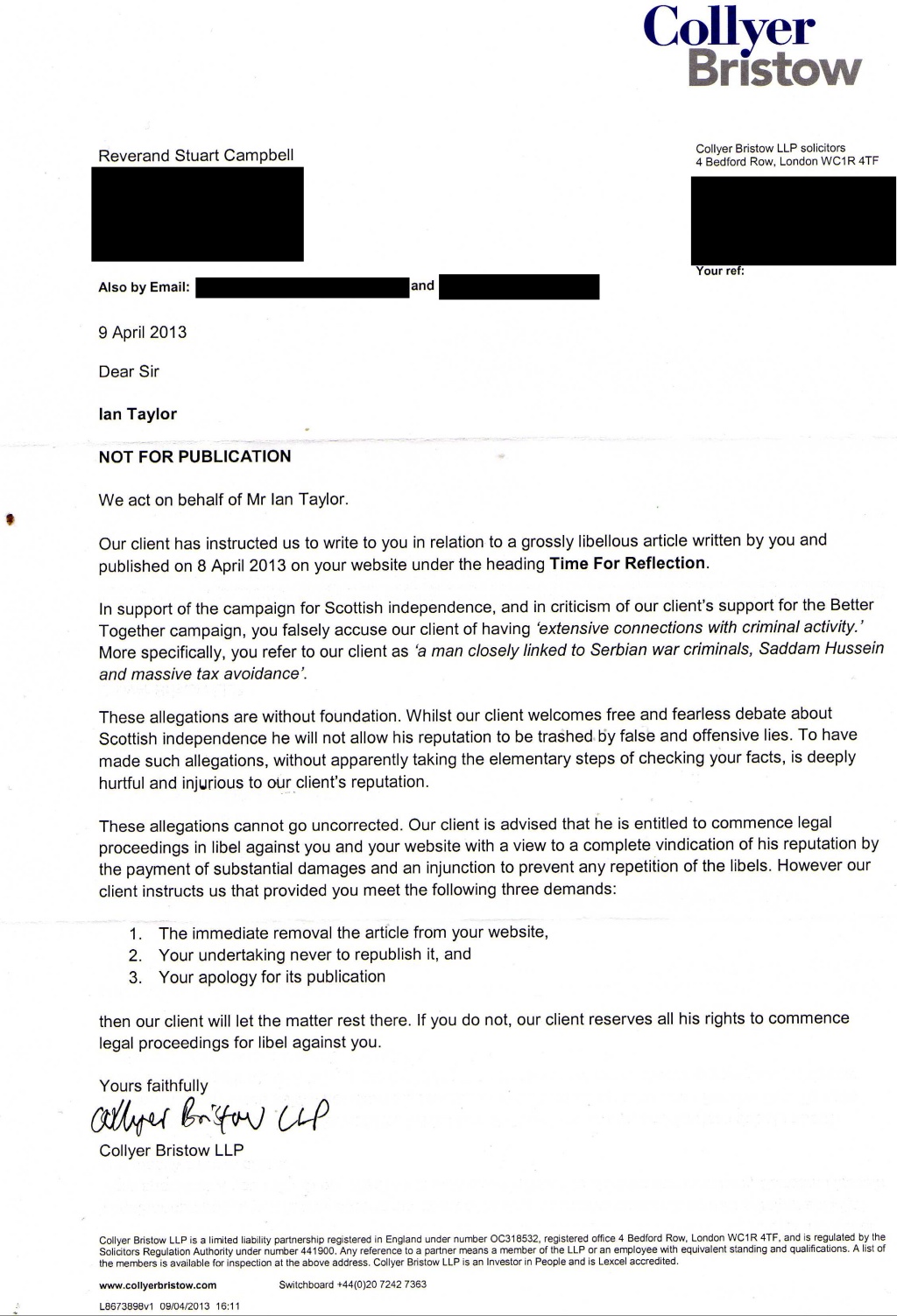 Collyer Bristow LLP London, UK-England Office