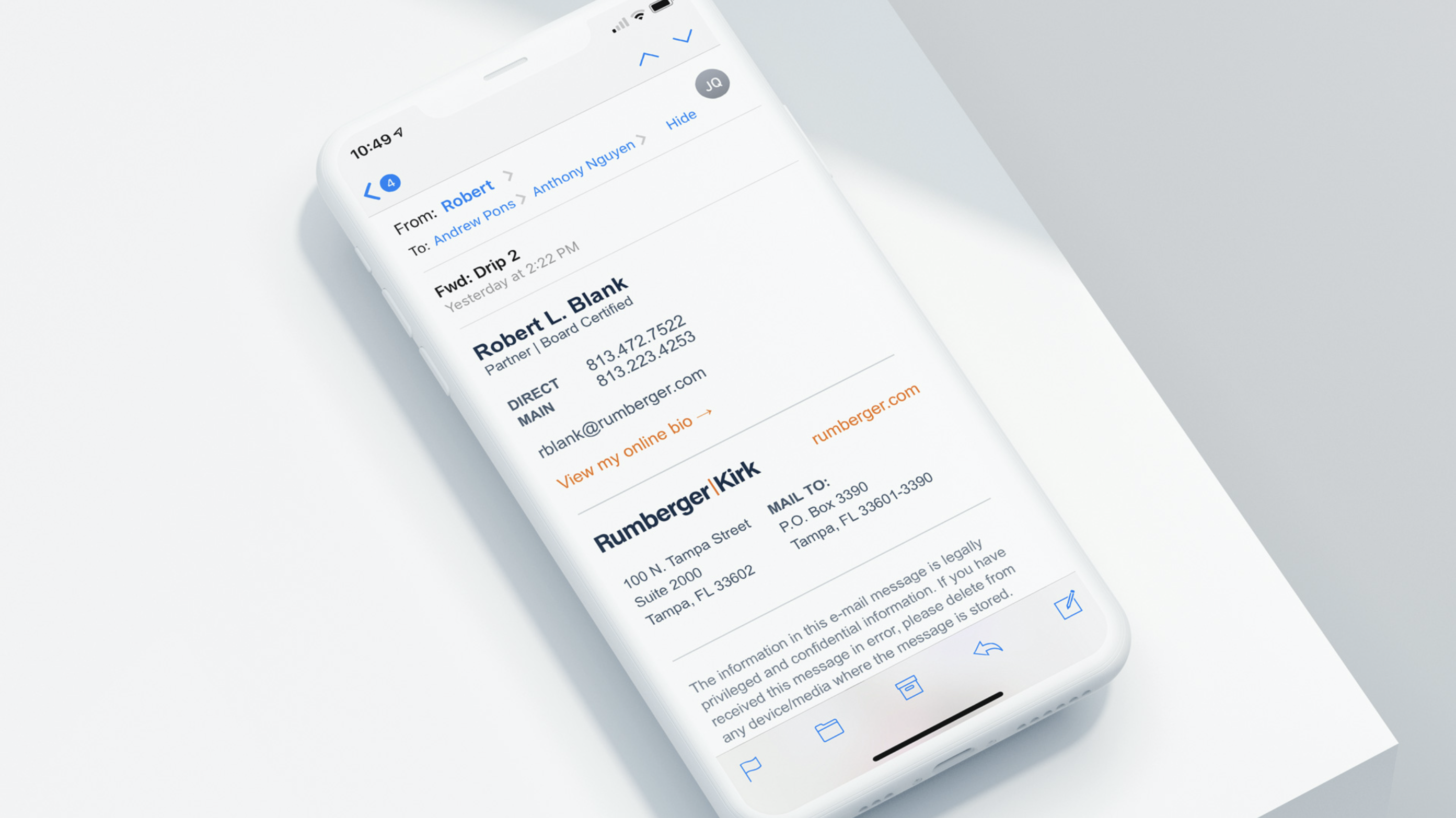 Rumberger, Kirk & Caldwell, P.A Tampa, FL Office