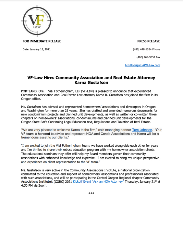 Vial Fotheringham LLP Lake Oswego, OR Office