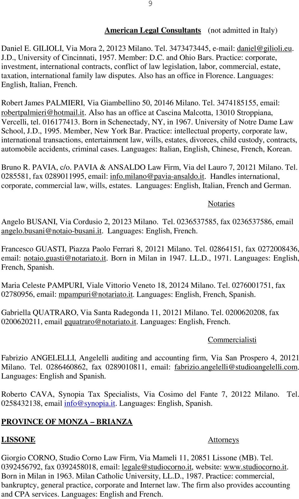 Studio Legale Ichino Brugnatelli E Associati Milan, Italy Office