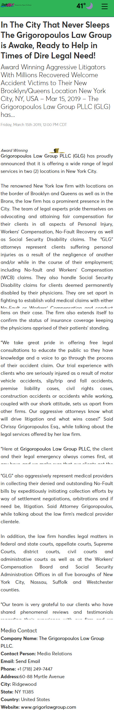 The Klein Law Group, PC Ridgewood, NY Office