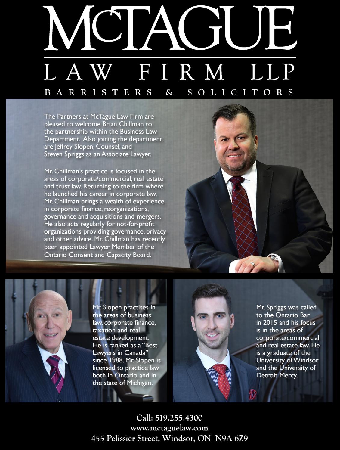 McTague Law Firm LLP Windsor, Canada Office