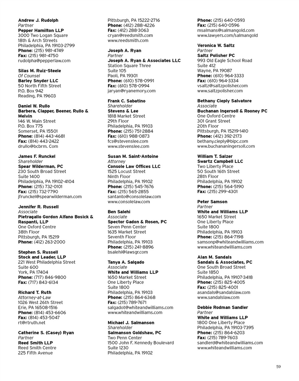 White and Williams LLP Philadelphia, PA Office