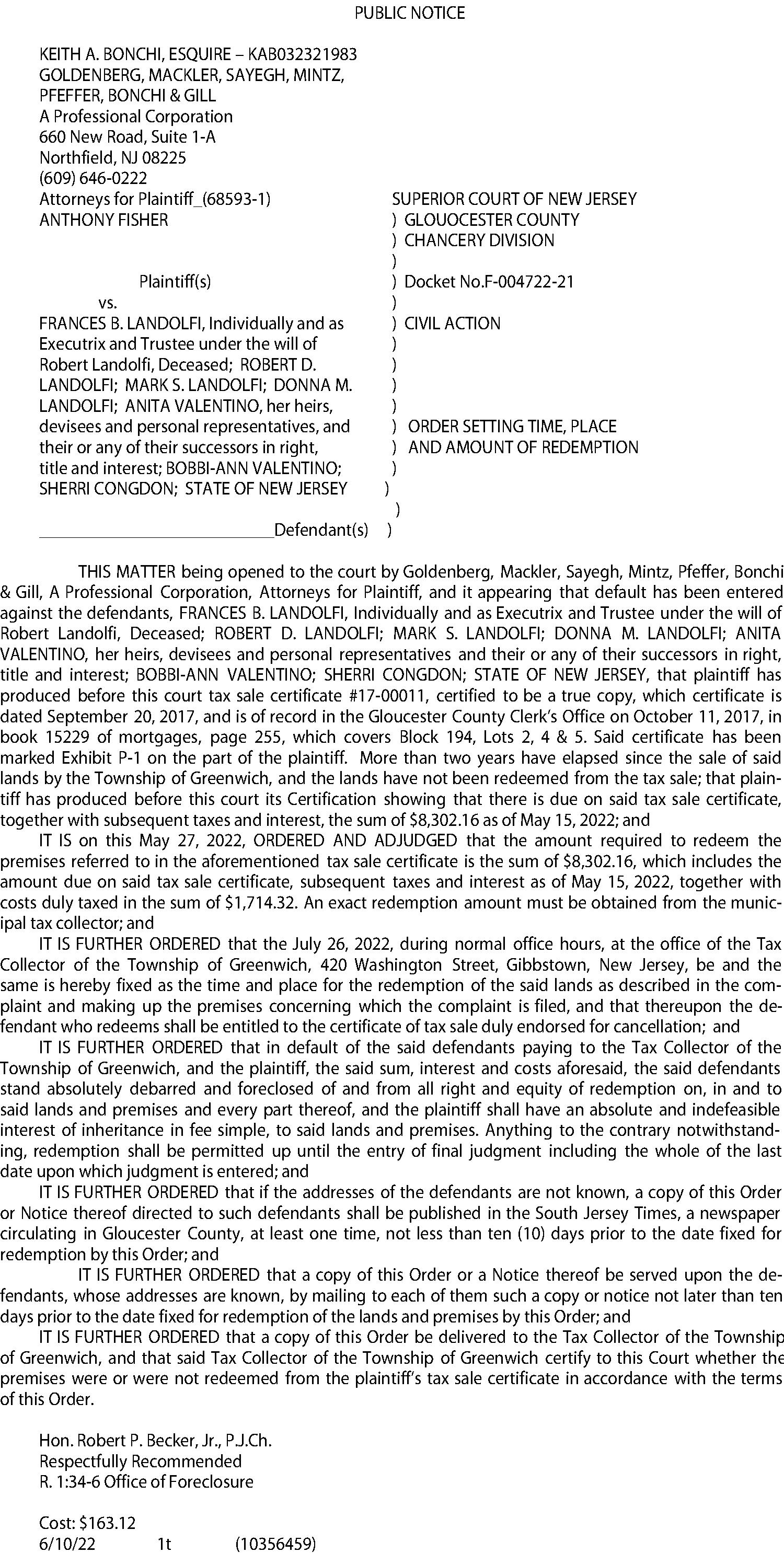 Goldenberg Mackler Sayegh Mintz Pfeffer Bonchi & Gill Northfield, NJ Office