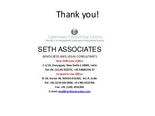 SETH ASSOCIATES New Delhi, India Office