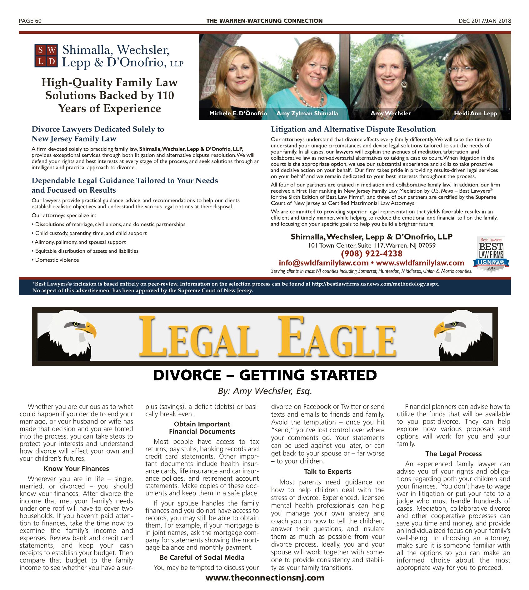 Shimalla, Wechsler, Lepp & D'Onofrio, LLP Warren, NJ Office