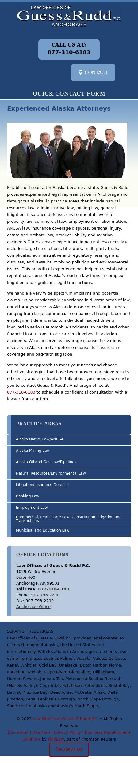 Law Offices of Guess & Rudd P.C Anchorage, AK Office