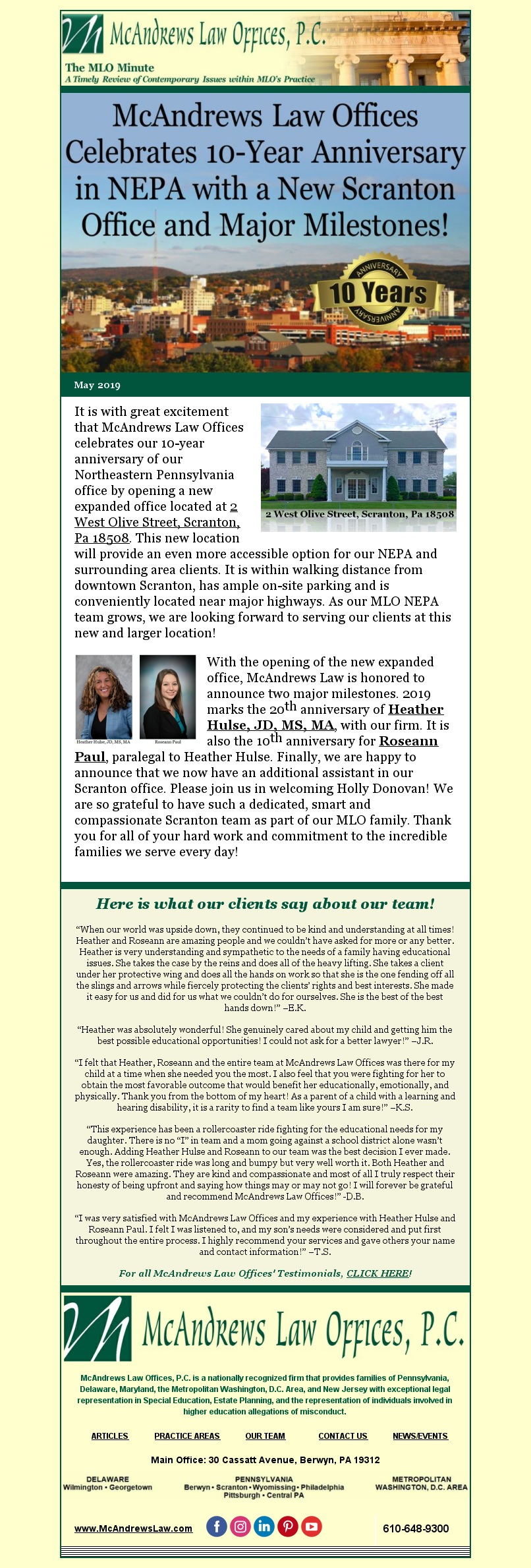 McAndrews Law Offices Scranton, PA Office