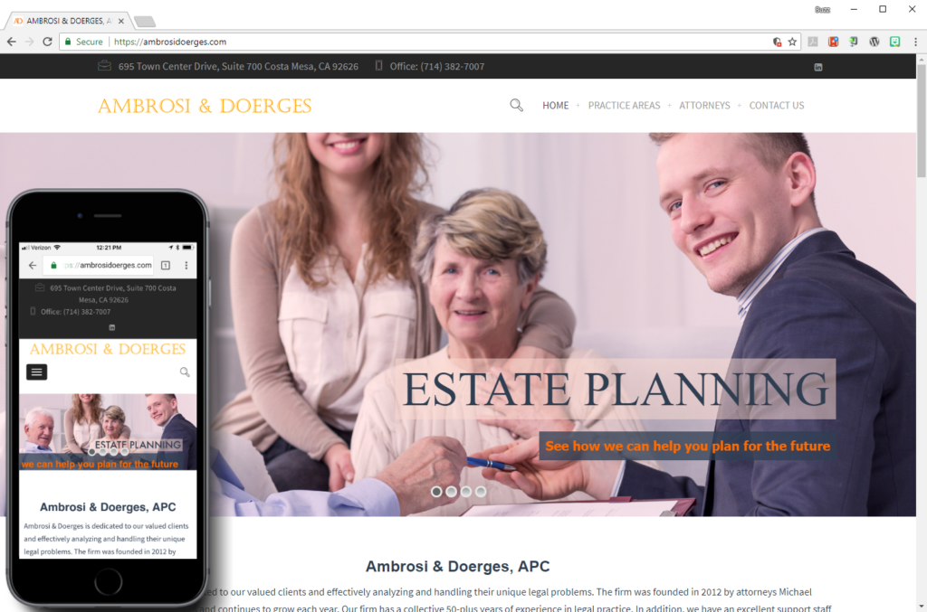 Ambrosi & Doerges, APC Costa Mesa,  Office