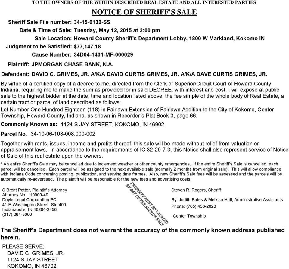 Doyle Legal Corporation, PC Indianapolis, IN Office