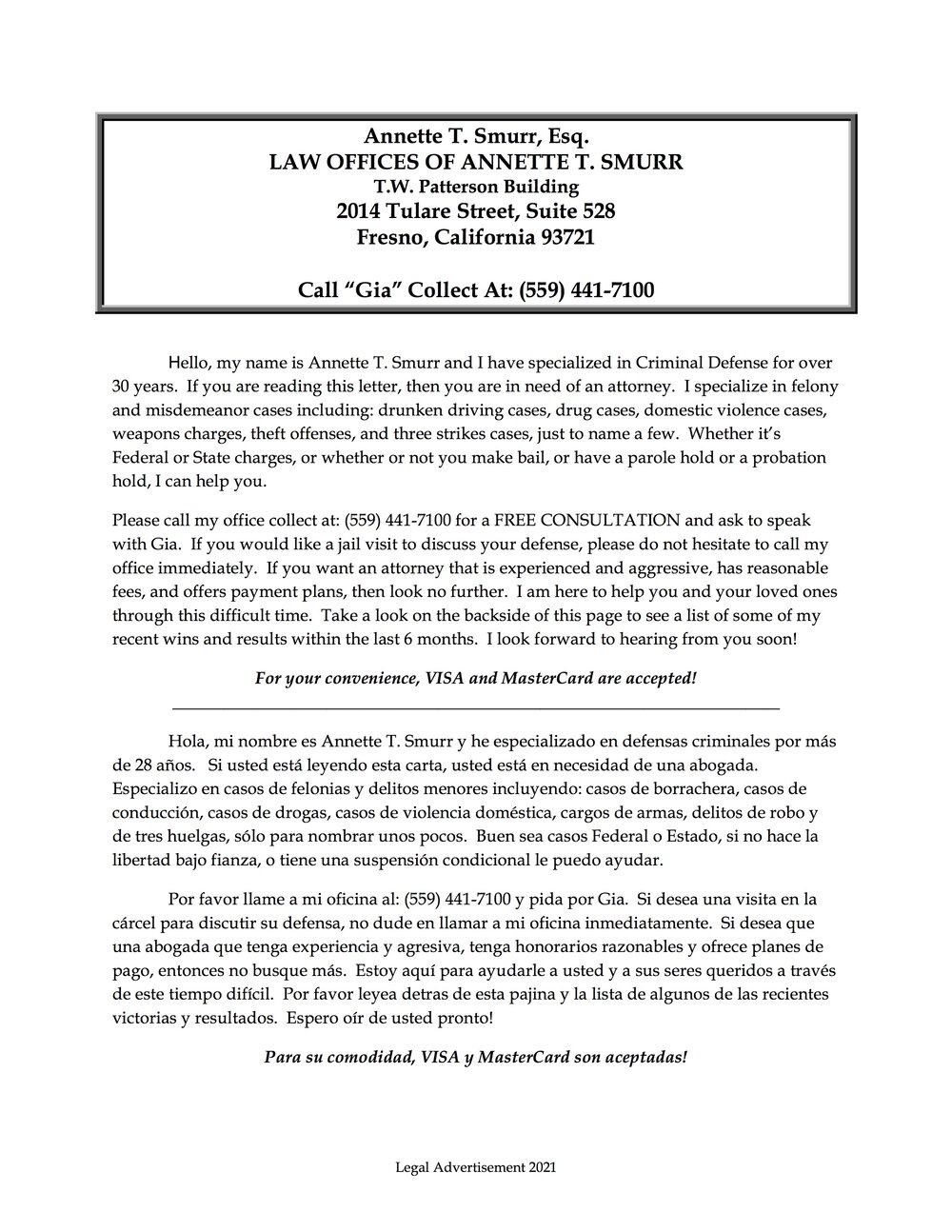 Yarra Law Group Fresno,  Office