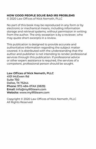 Law Offices of Nick Nemeth, PLLC Dallas, TX Office