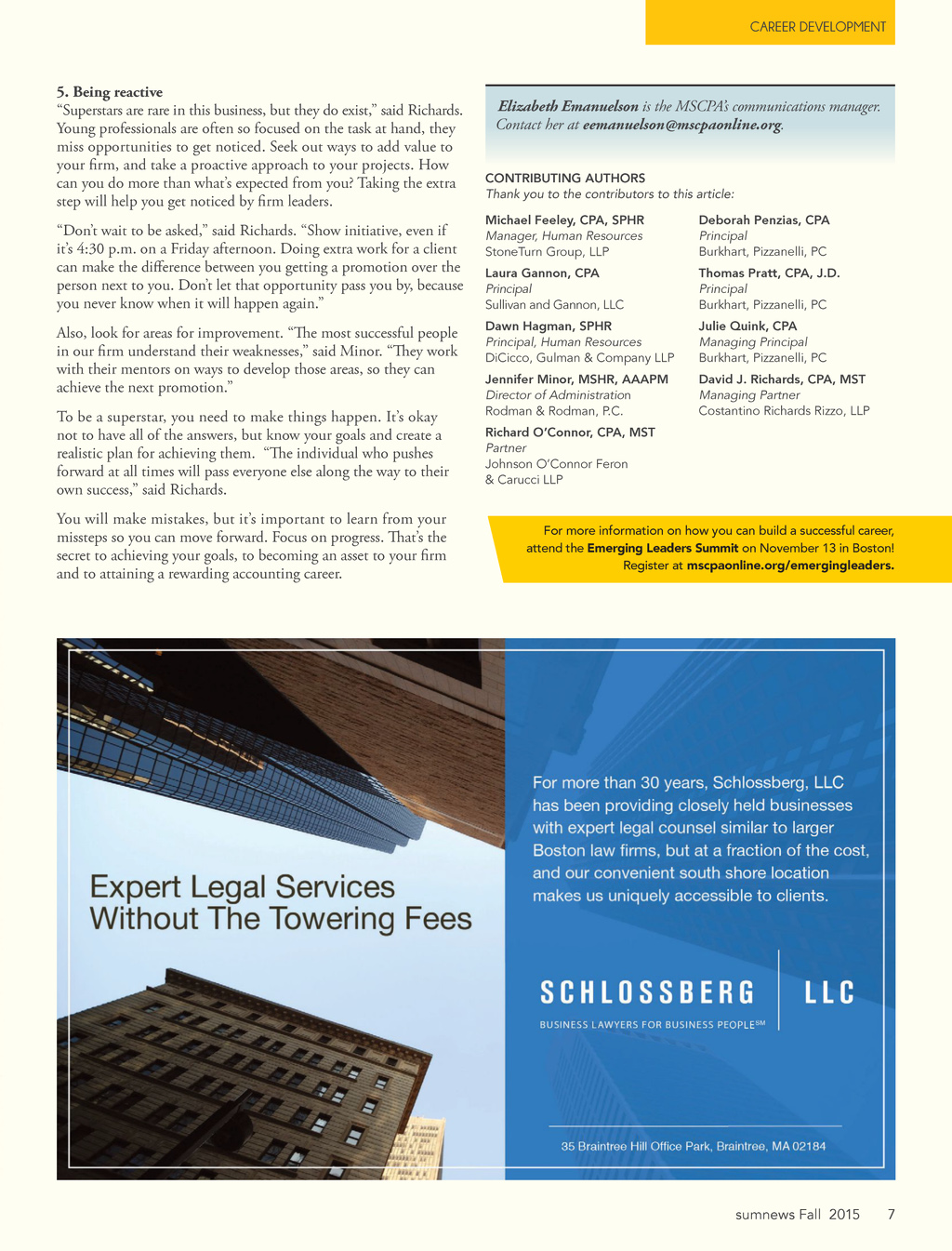 Schlossberg, LLC Braintree,  Office