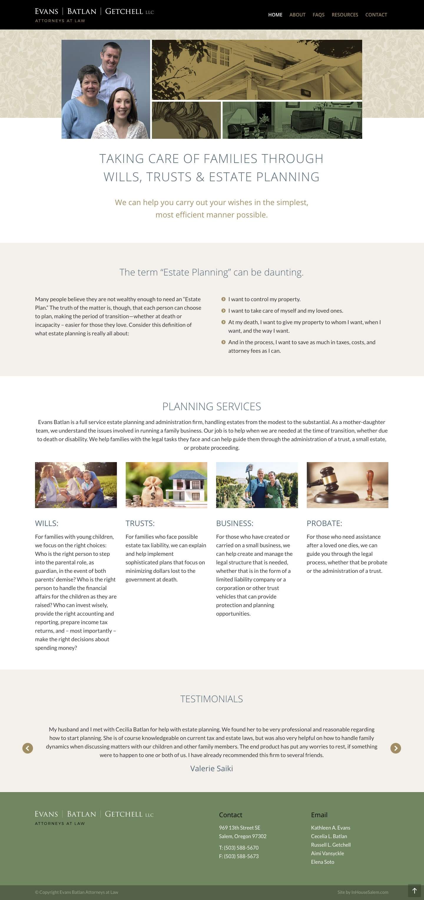 Evans Batlan Attorneys at Law Salem, OR Office