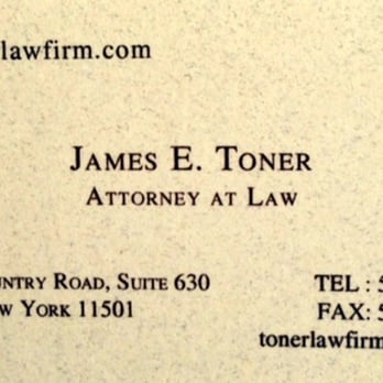 James E. Toner, Esq Attorney at Law Mineola,  Office