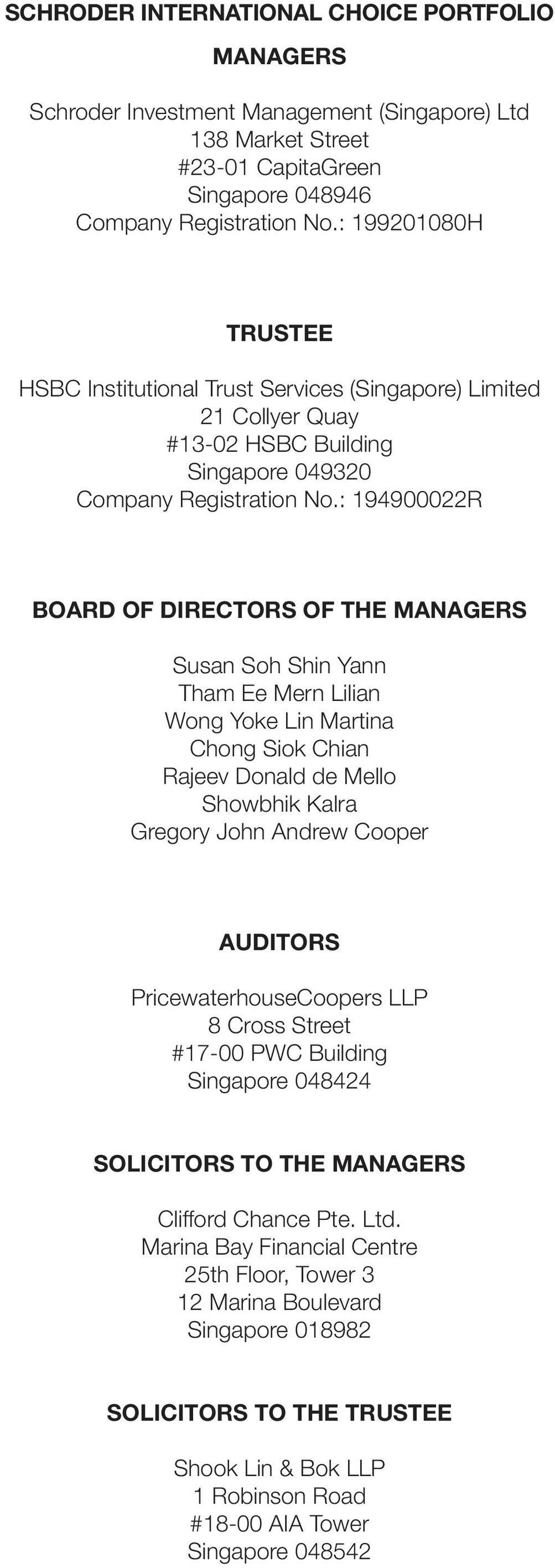 Shook Lin & Bok Singapore Office