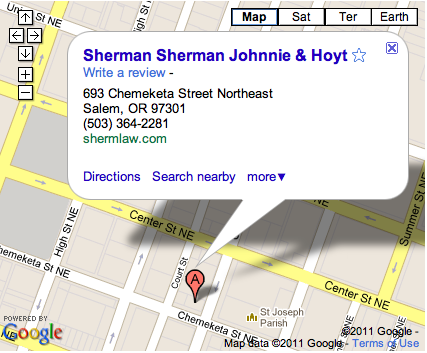 Sherman Sherman Johnnie & Hoyt, LLP Salem, OR Office