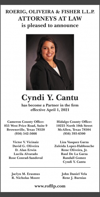 Roerig, Oliveira & Fisher, LLP Brownsville, TX Office