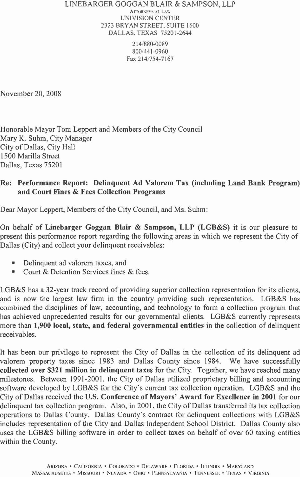 Linebarger Goggan Blair & Sampson LLP Dallas, TX Office