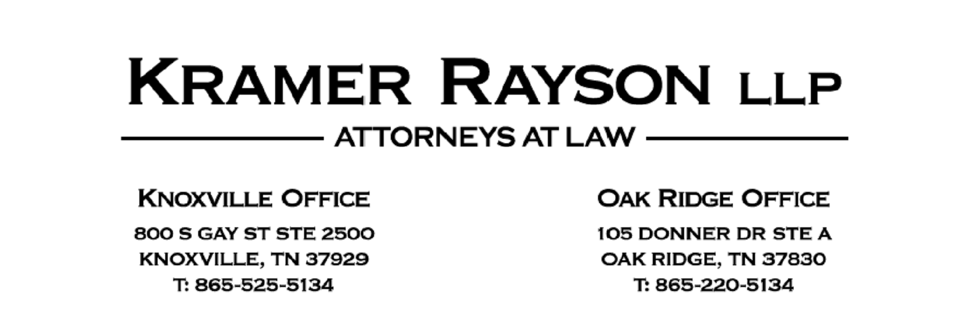 Kramer Rayson LLP Oak Ridge, TN Office