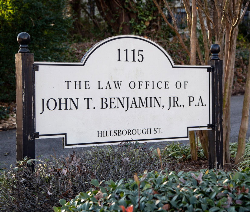 The Law Office of John T. Benjamin, Jr., P.A Raleigh, NC Office