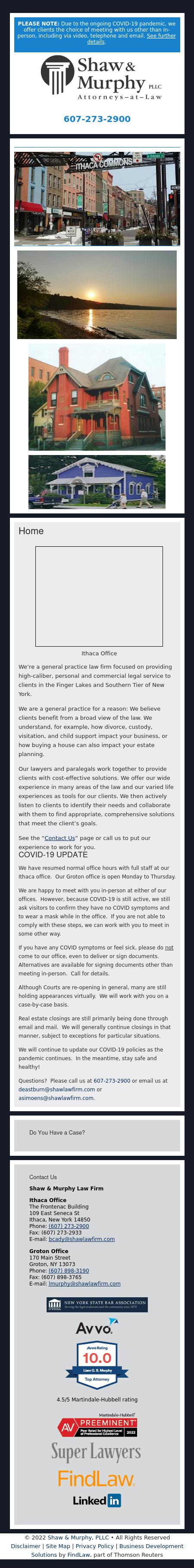 Shaw Law Firm Ithaca, NY Office