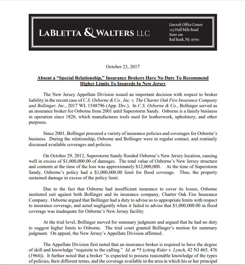 LaBletta & Walters LLC Red Bank, NJ Office