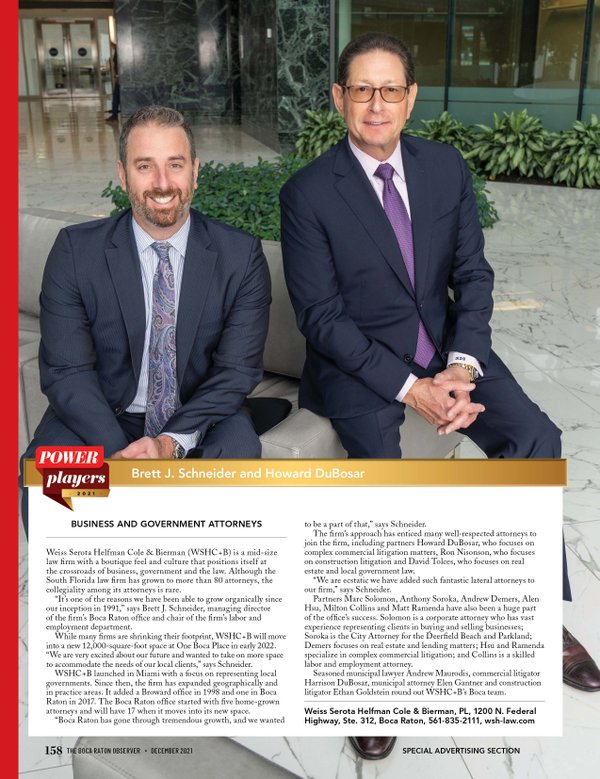 Weiss Serota Helfman Cole & Bierman, P.L Boca Raton, FL Office