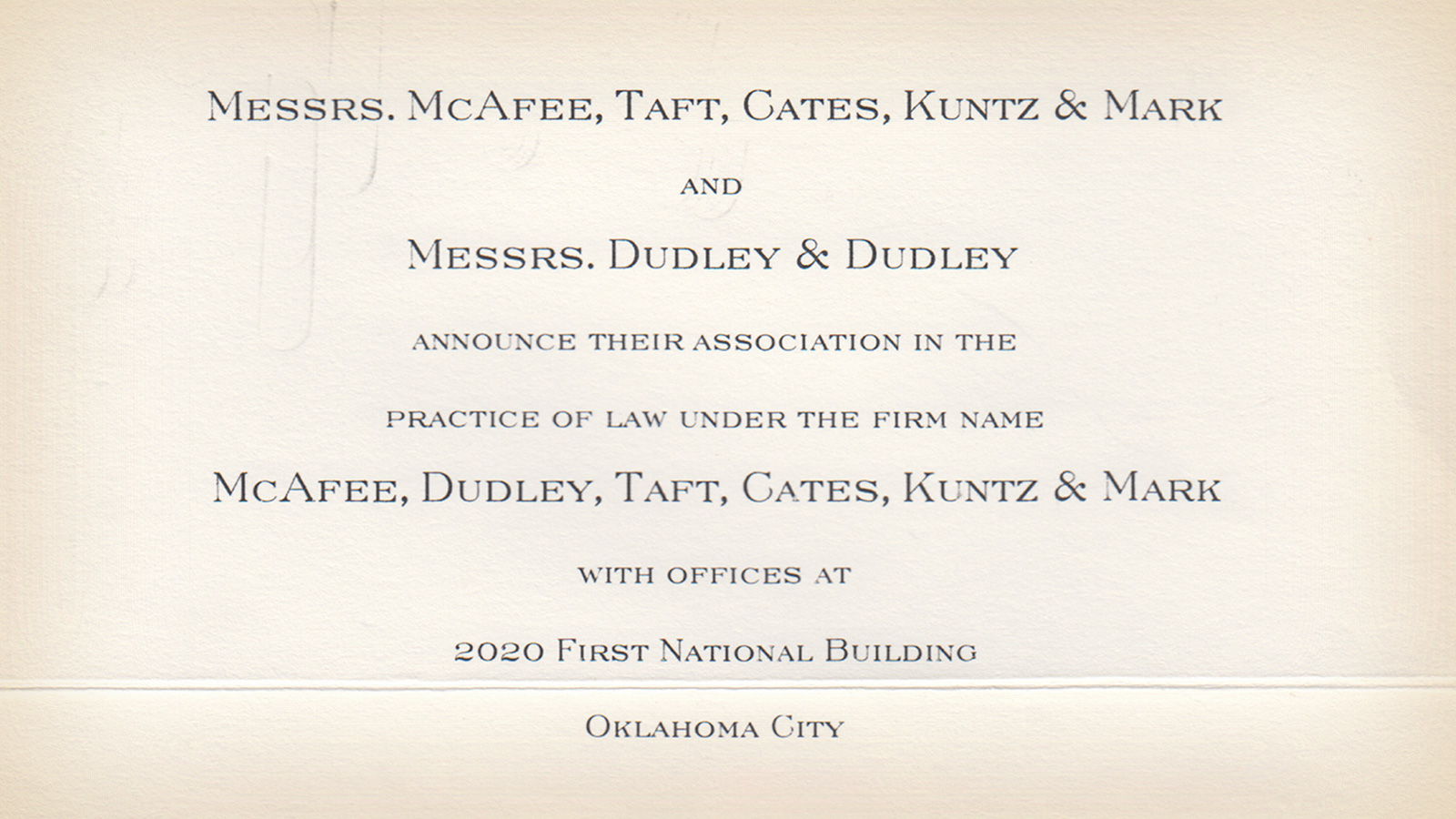 McAfee & Taft A Professional Corporation Tulsa, OK Office